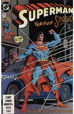 Superman (2nd Series) 48 published by DC with cover art by Kerry Gammill