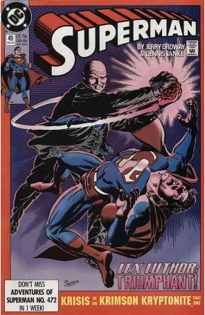 Superman (2nd Series) 49 published by DC with cover art by Jerry Ordway
