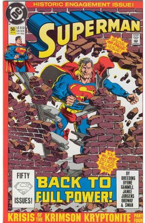 Superman (2nd Series) 50 (2nd) published by DC with cover art by Jerry Ordway