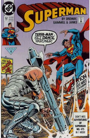 Superman (2nd Series) 52 published by DC with cover art by Jerry Ordway