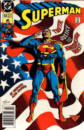 Superman (2nd Series) 53 (Newsstand) published by DC with cover art by Jerry Ordway