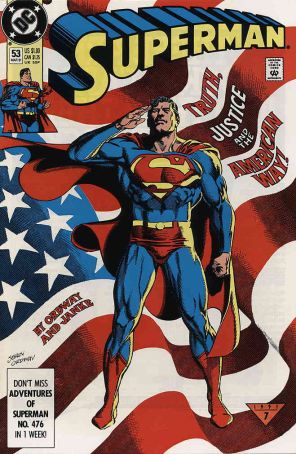 Superman (2nd Series) 53 published by DC with cover art by Jerry Ordway