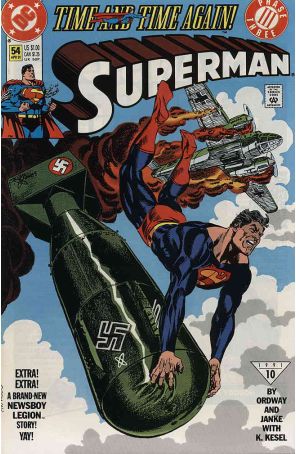 Superman (2nd Series) 54 published by DC with cover art by Jerry Ordway