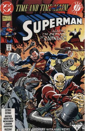 Superman (2nd Series) 55 published by DC with cover art by Jerry Ordway