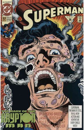 Superman (2nd Series) 57 published by DC with cover art by Dan Jurgens