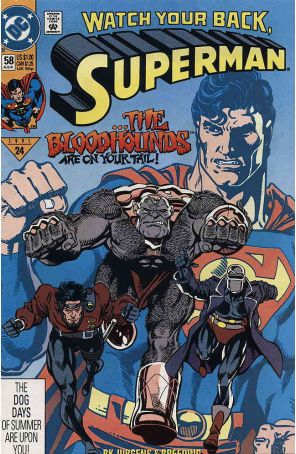 Superman (2nd Series) 58 published by DC with cover art by Dan Jurgens