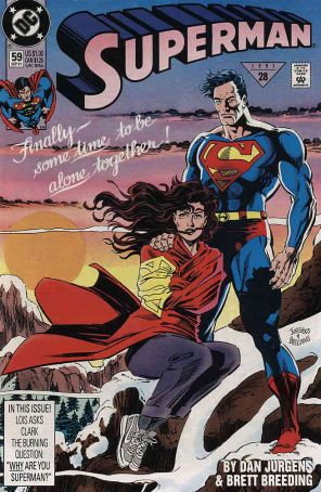 Superman (2nd Series) 59 published by DC with cover art by Dan Jurgens
