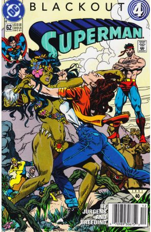 Superman (2nd Series) 62 (Newsstand) published by DC with cover art by Dan Jurgens