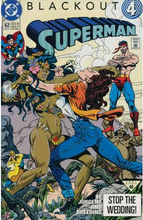 Superman (2nd Series) 62 published by DC with cover art by Dan Jurgens