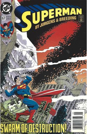 Superman (2nd Series) 67 (Newsstand) published by DC with cover art by Dan Jurgens