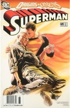 Superman (2nd Series) 685 (Newsstand) published by DC with cover art by Alex Ross
