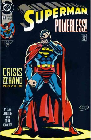Superman (2nd Series) 72 published by DC with cover art by Dan Jurgens
