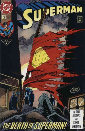 Superman (2nd Series) 75 published by DC with cover art by Dan Jurgens