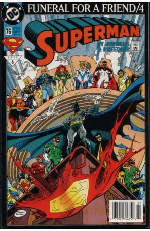 Superman (2nd Series) 76 (Newsstand) published by DC with cover art by Dan Jurgens