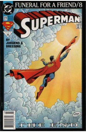 Superman (2nd Series) 77 (Newsstand) published by DC with cover art by Dan Jurgens