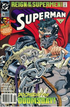 Superman (2nd Series) 78 (Newsstand) published by DC with cover art by Dan Jurgens