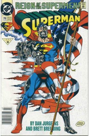 Superman (2nd Series) 79 (Newsstand) published by DC with cover art by Dan Jurgens