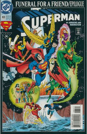 Superman (2nd Series) 83 published by DC with cover art by Dan Jurgens