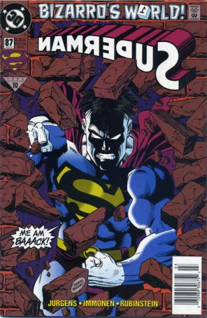 Superman (2nd Series) 87 (Newsstand) published by DC with cover art by Dan Jurgens