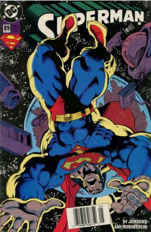 Superman (2nd Series) 89 (Newsstand) published by DC with cover art by Dan Jurgens