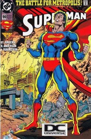 Superman (2nd Series) 90 (2nd) published by DC with cover art by Dan Jurgens