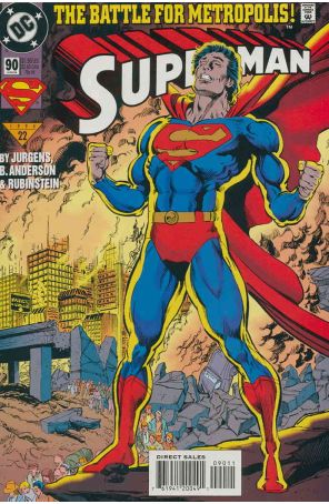 Superman (2nd Series) 90 published by DC with cover art by Dan Jurgens
