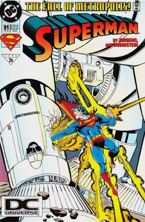 Superman (2nd Series) 91 (2nd) published by DC with cover art by Dan Jurgens