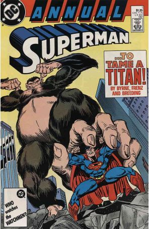 Superman (2nd Series) Annual 1 published by DC with cover art by Ron Frenz
