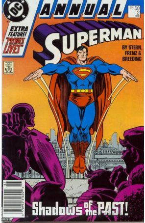Superman (2nd Series) Annual 2 (Newsstand) published by DC with cover art by Ron Frenz