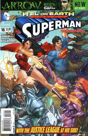 Superman (3rd Series) 16 published by DC with cover art by Kenneth Rocafort