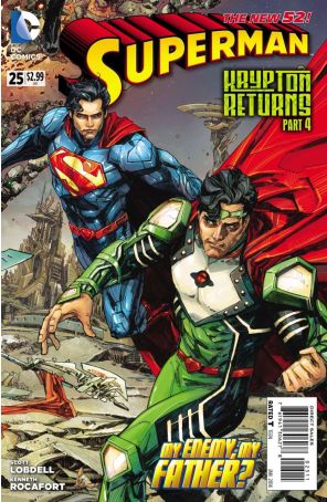 Superman (3rd Series) 25 published by DC with cover art by Kenneth Rocafort