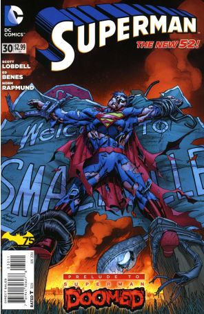 Superman (3rd Series) 30 published by DC with cover art by Andy Kubert