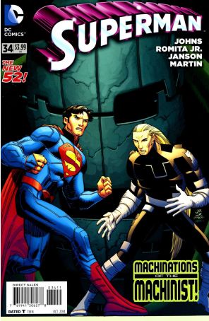Superman (3rd Series) 34 published by DC with cover art by John Romita Jr.