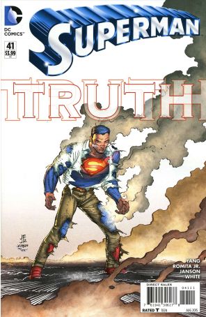 Superman (3rd Series) 41 published by DC with cover art by John Romita Jr.