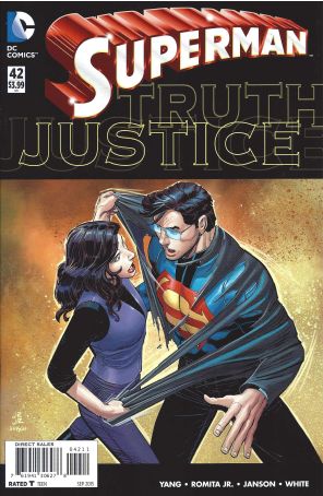 Superman (3rd Series) 42 published by DC with cover art by John Romita Jr.