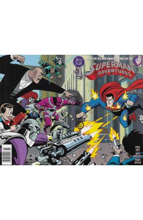 Superman Adventures 1 (Newsstand) published by DC with cover art by Bruce Timm
