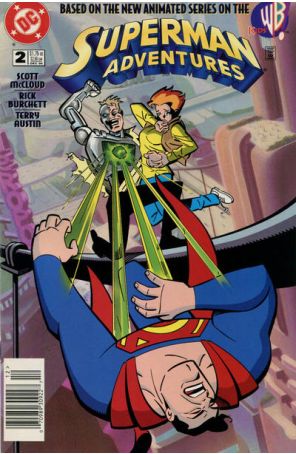 Superman Adventures 2 (Newsstand) published by DC with cover art by Rick Burchett