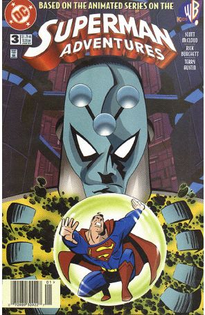 Superman Adventures 3 (Newsstand) published by DC with cover art by Rick Burchett
