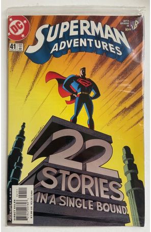 Superman Adventures 41 (in bag) published by DC with cover art by Mike Manley