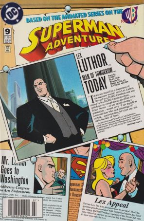 Superman Adventures 9 (Newsstand) published by DC with cover art by Rick Burchett
