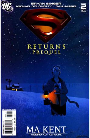 Superman Returns Prequel 2 published by DC with cover art by Adam Hughes