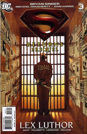 Superman Returns Prequel 3 published by DC with cover art by Adam Hughes