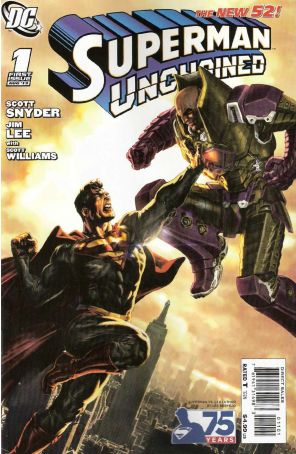 Superman Unchained 1I published by DC with cover art by Lee Bermejo