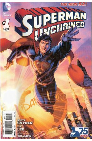 Superman Unchained 1J published by DC with cover art by Brett Booth