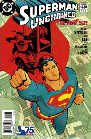 Superman Unchained 3G published by DC with cover art by Cliff Chiang