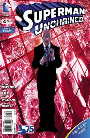 Superman Unchained 4B published by DC with cover art by Jim Lee