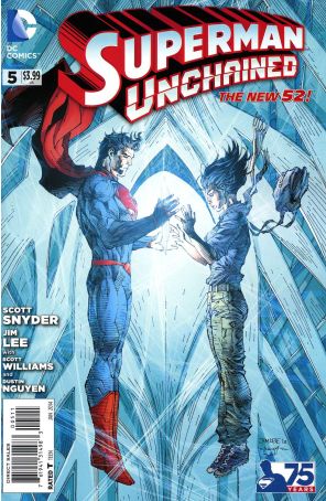Superman Unchained 5 published by DC with cover art by Jim Lee