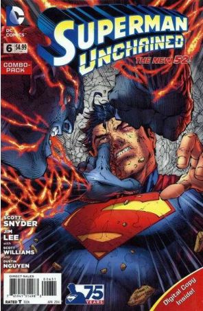 Superman Unchained 6B published by DC with cover art by Jim Lee