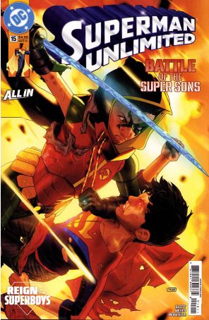 Superman Unlimited 15A published by DC with cover art by Taurin Clarke