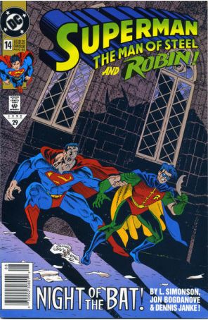Superman: The Man of Steel 14 (Newsstand) published by DC with cover art by Jon Bogdanove